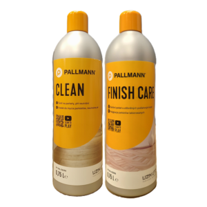 Pallmann Clean 0,75L + Finish Care 0,75 L - Zestaw do pielęgnacji podłóg lakierowanych