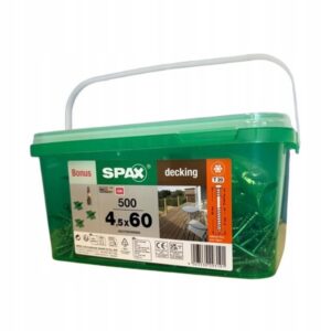 SPAX WKRĘTY DO DESEK TARASOWYCH 4,5x60 - OP 500 SZTUK